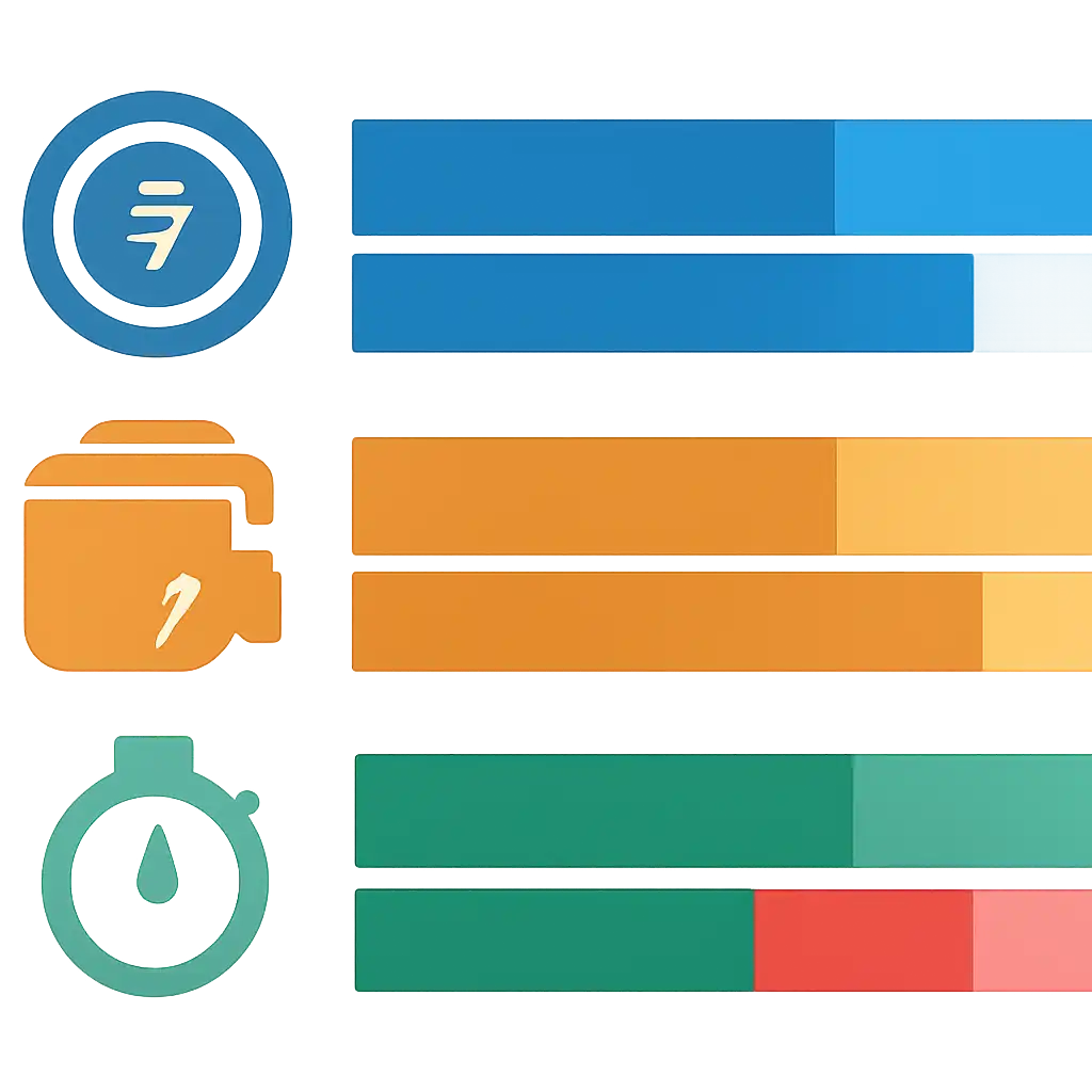 Infographic comparing options using coloured bars and, Crash Game Deposits, Withdrawals and Limits