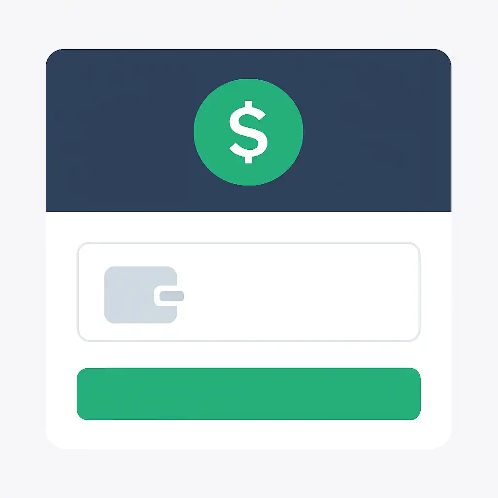 Close-up of button or form field for bankroll management, Crash Game